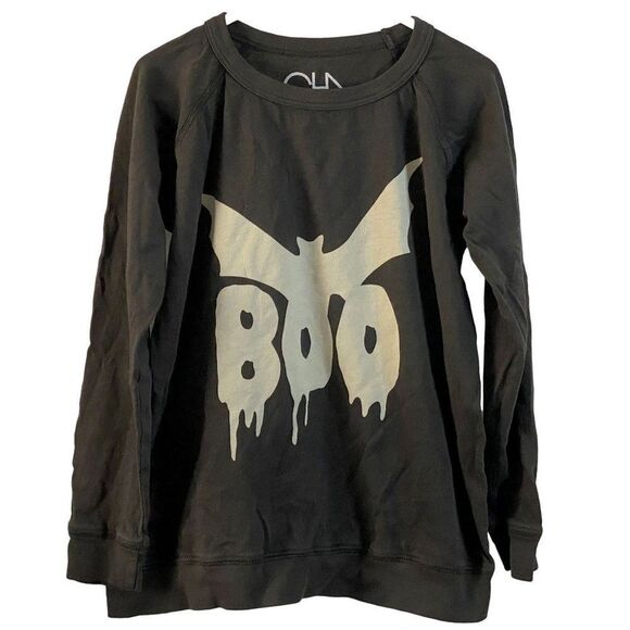 Chaser Boys Girls Boo Bat Long Sleeve Gray Tee Top Sz 6 Kids Cotton NWOT - Picture 1 of 4